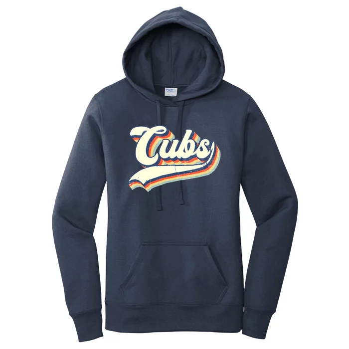 Cubs Sports Name Vintage Retro Boy Girl Women's Pullover Hoodie