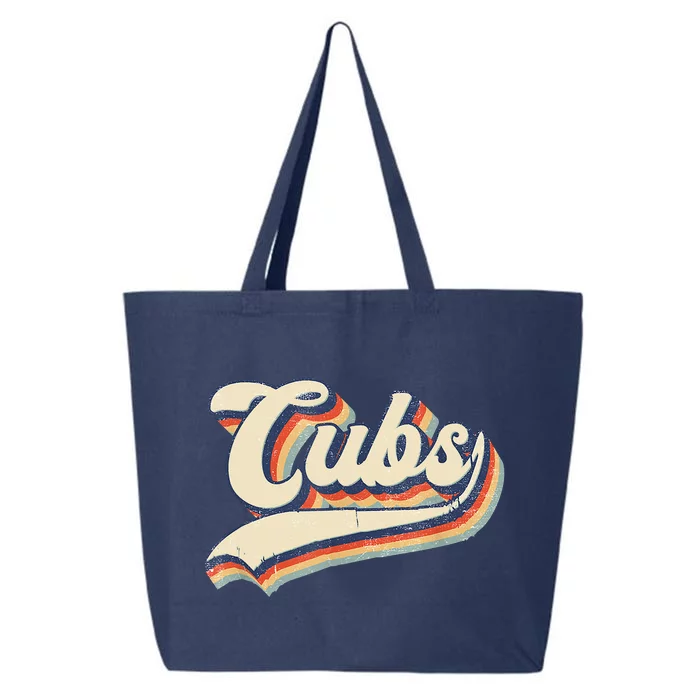 Cubs Sports Name Vintage Retro Gift 25L Jumbo Tote