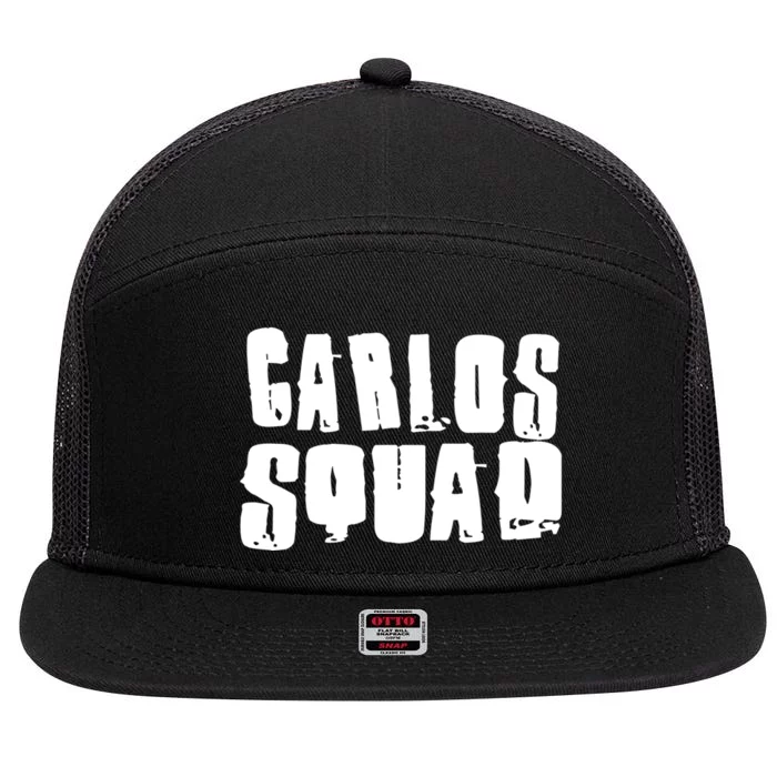 CARLOS Squad Name Funny CARLOS 7 Panel Mesh Trucker Snapback Hat