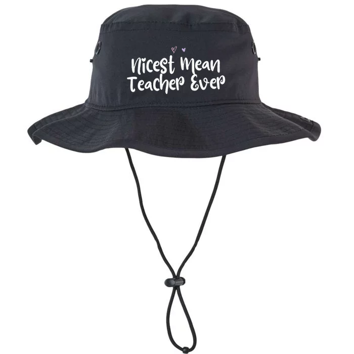 Colored Saying Nicest Mean Teacher Ever Legacy Cool Fit Booney Bucket Hat