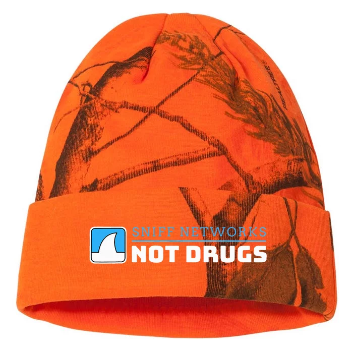 Cybersecurity Sniff Networks Not Drugs Hacker Kati - 12in Camo Beanie