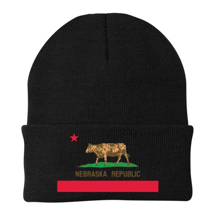 California Style Nebraska State Flag Knit Cap Winter Beanie