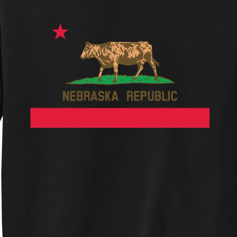 California Style Nebraska State Flag Tall Sweatshirt