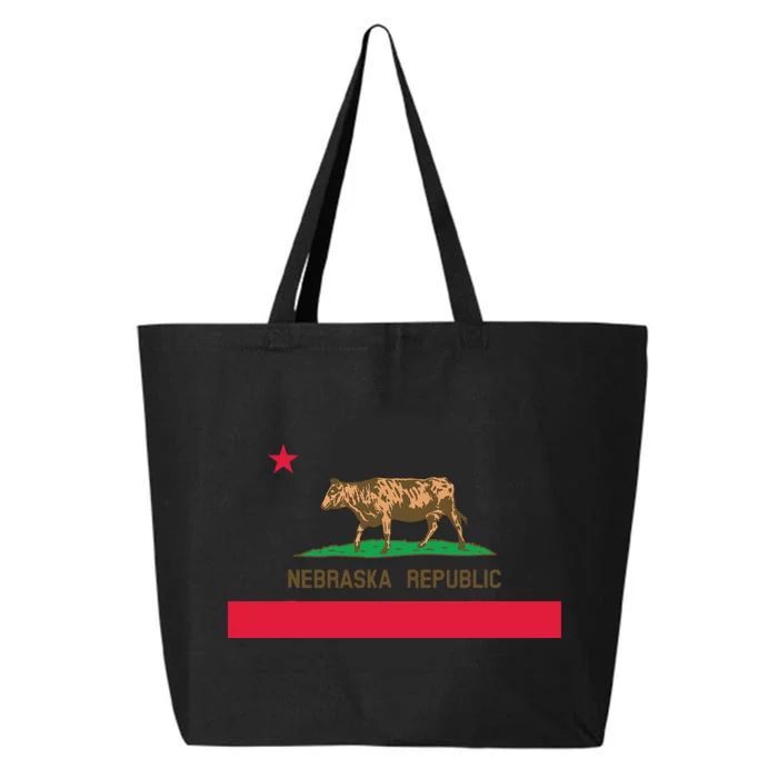 California Style Nebraska State Flag 25L Jumbo Tote