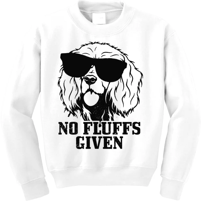 Cocker Spaniel No Fluffs Given Dog Mom Dad Funny Kids Sweatshirt