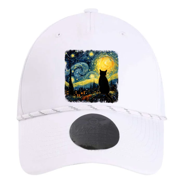 Cat Starry Night Van Gogh Cat For Cat Lover Cat Mom Cat Dad Performance The Dyno Cap