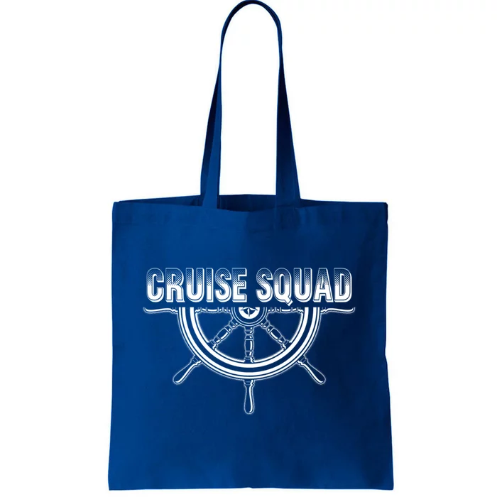 Cruise Squad Nautical Wooden Ship Steering Wheel Cruising Gift Tote Bag