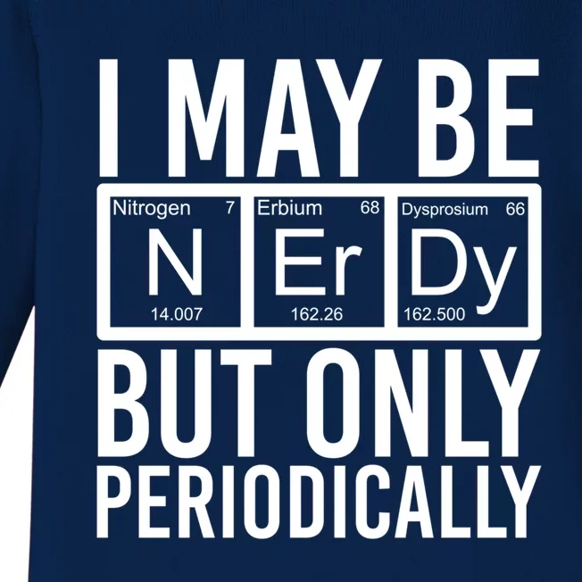 Chemist Science Nerd Gift Periodic Table Scientist Chemistry Gift Baby Long Sleeve Bodysuit