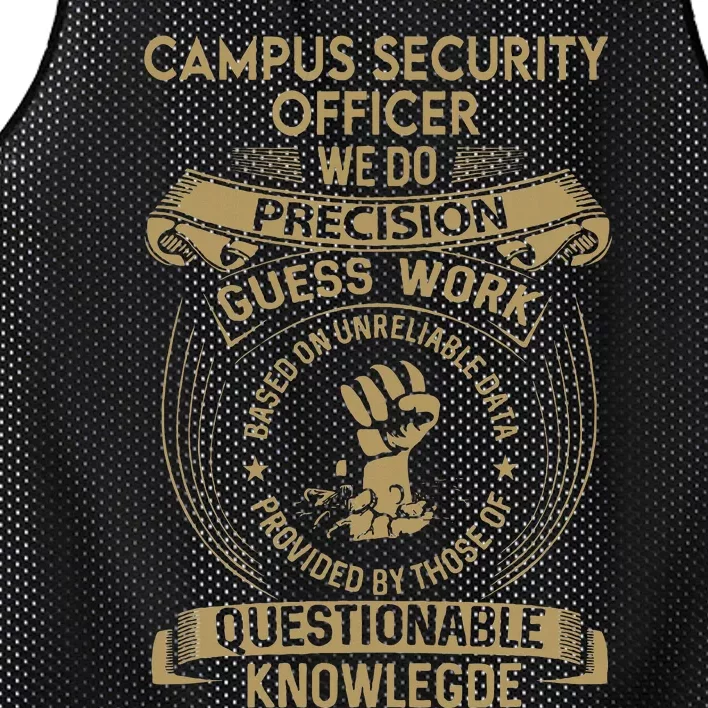 Campus Security Officer We Do Precision Mesh Reversible Basketball Jersey Tank