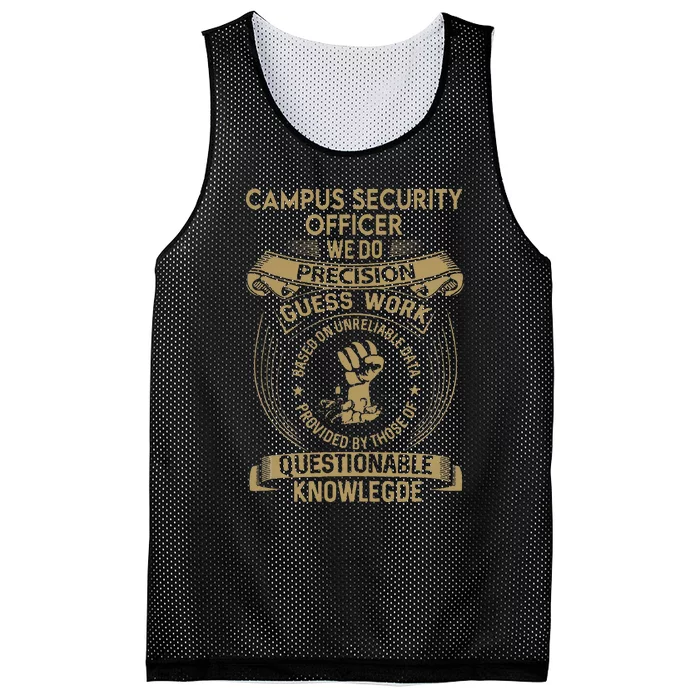 Campus Security Officer We Do Precision Mesh Reversible Basketball Jersey Tank