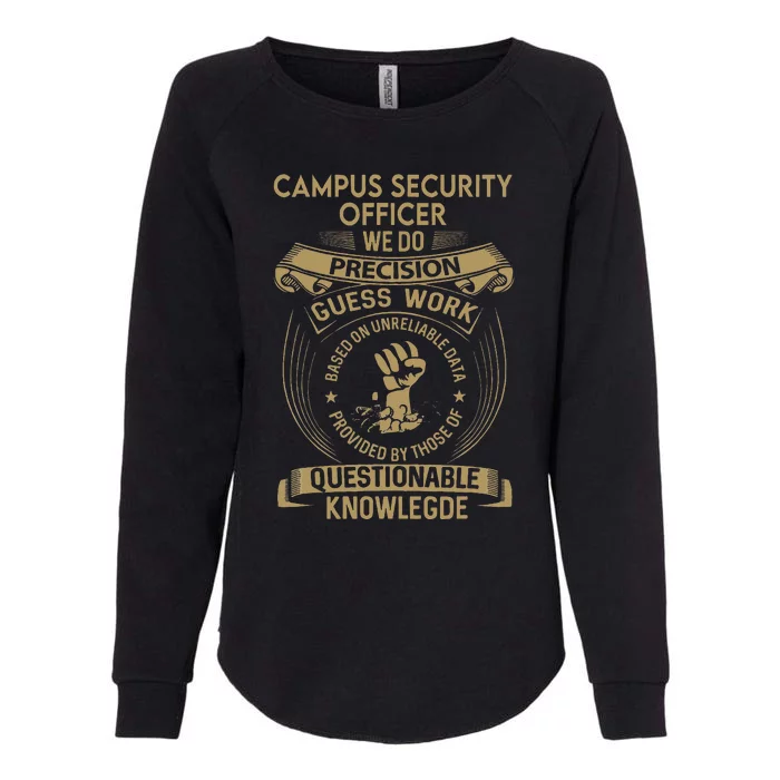 Campus Security Officer We Do Precision Womens California Wash Sweatshirt