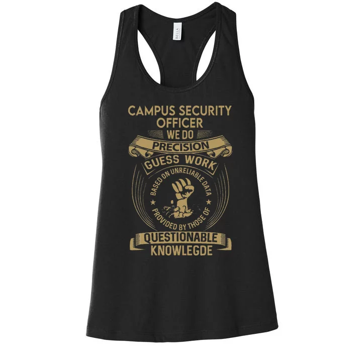 Campus Security Officer We Do Precision Women's Racerback Tank