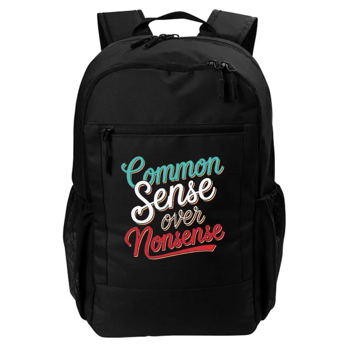 Common Sense Over Nonsense Retro Daily Commute Backpack