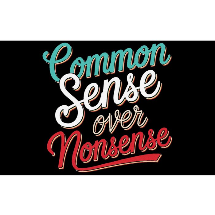 Common Sense Over Nonsense Retro Bumper Sticker