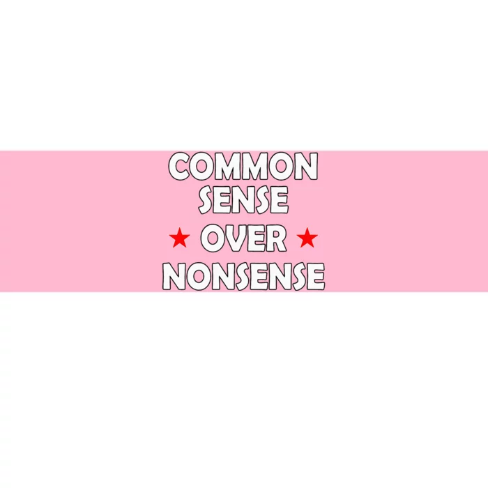 Common Sense Over Nonsense Bumper Sticker