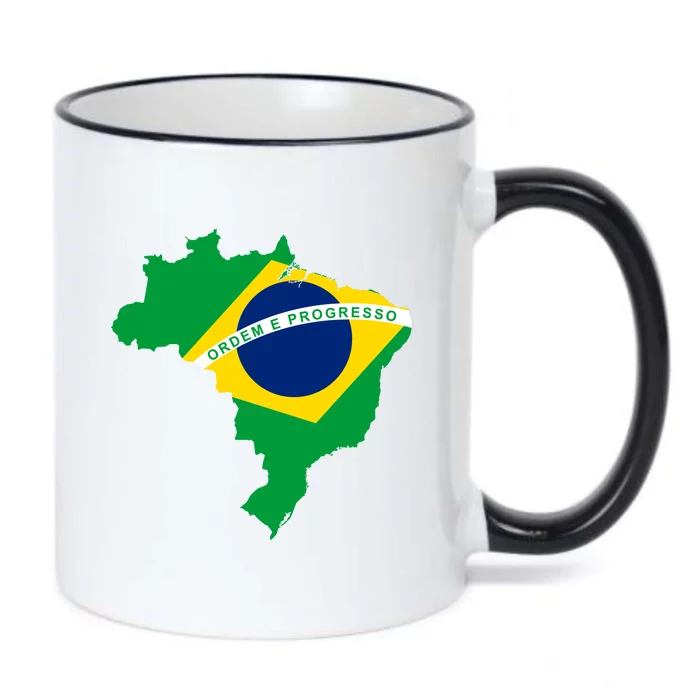 Cool Silhouette Of Brazil Map Black Color Changing Mug