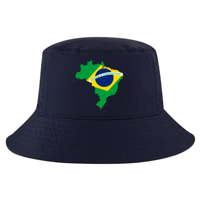 Cool Silhouette Of Brazil Map Cool Comfort Performance Bucket Hat