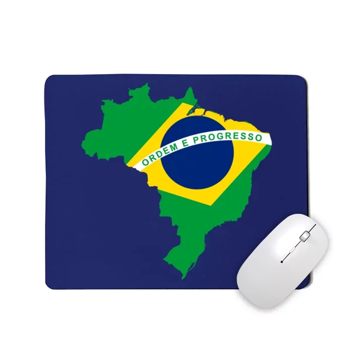 Cool Silhouette Of Brazil Map Mousepad