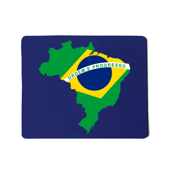 Cool Silhouette Of Brazil Map Mousepad