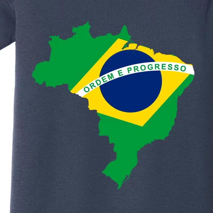 Cool Silhouette Of Brazil Map Baby Bodysuit