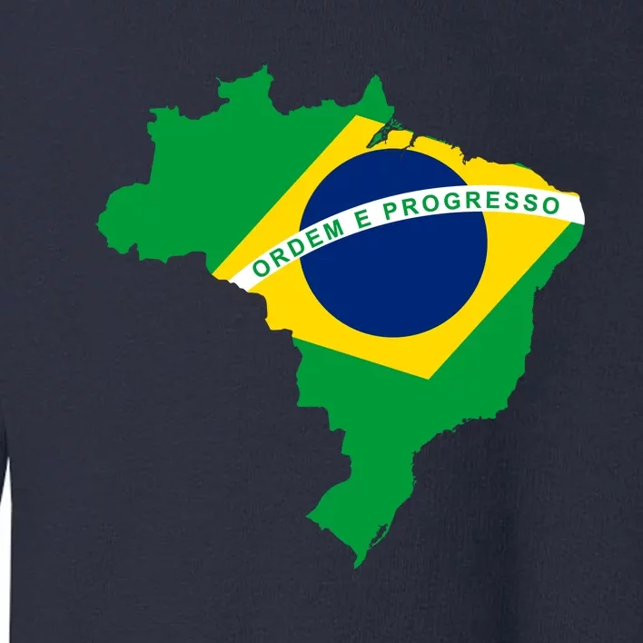 Cool Silhouette Of Brazil Map Toddler Sweatshirt