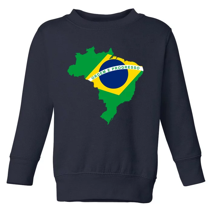 Cool Silhouette Of Brazil Map Toddler Sweatshirt