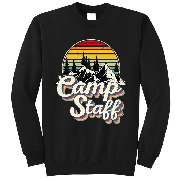 Camp Staff Outdoor Sunset Summer Camping Vintage Camp Staff Sweatshirt