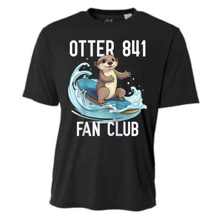 Cute Surfing Otter 841 Raglan Baseball Cooling Performance Crew T-Shirt