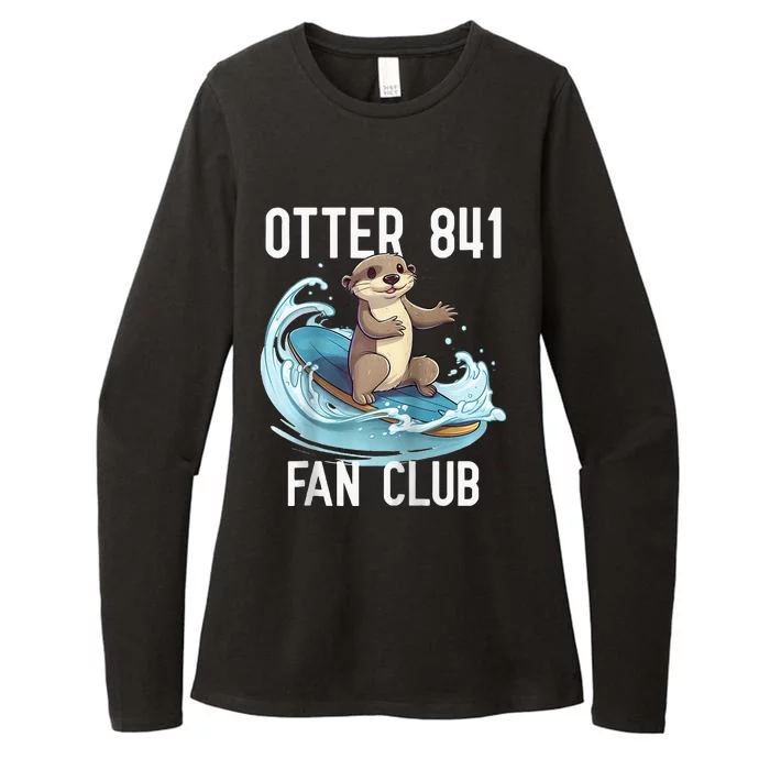 Cute Surfing Otter 841 Raglan Baseball Womens CVC Long Sleeve Shirt