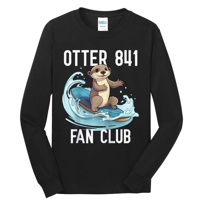 Cute Surfing Otter 841 Raglan Baseball Tall Long Sleeve T-Shirt