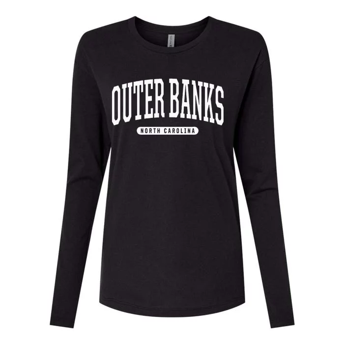 College Style Outer Banks North Carolina Souvenir Gift Womens Cotton Relaxed Long Sleeve T-Shirt