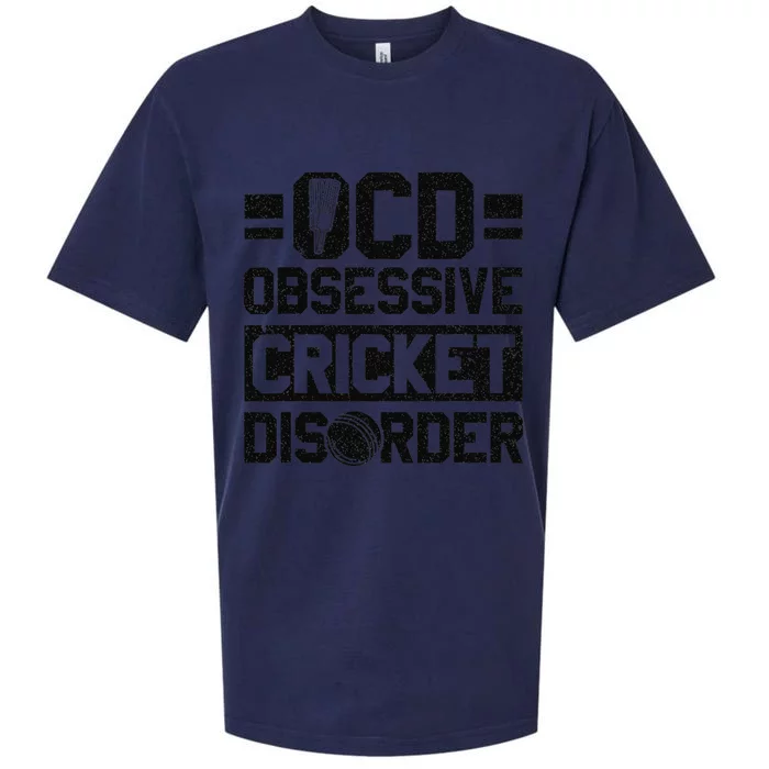 Cricket Season Obsessive Cricket Disorder Cricket Player Sueded Cloud Jersey T-Shirt