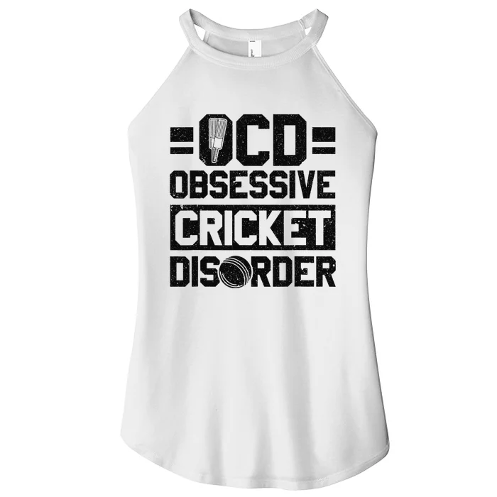 Cricket Season Obsessive Cricket Disorder Cricket Player Women’s Perfect Tri Rocker Tank