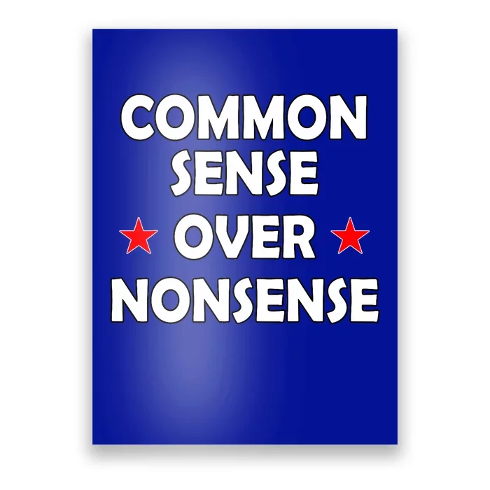 Common Sense Over Nonsense American Election Designs Poster