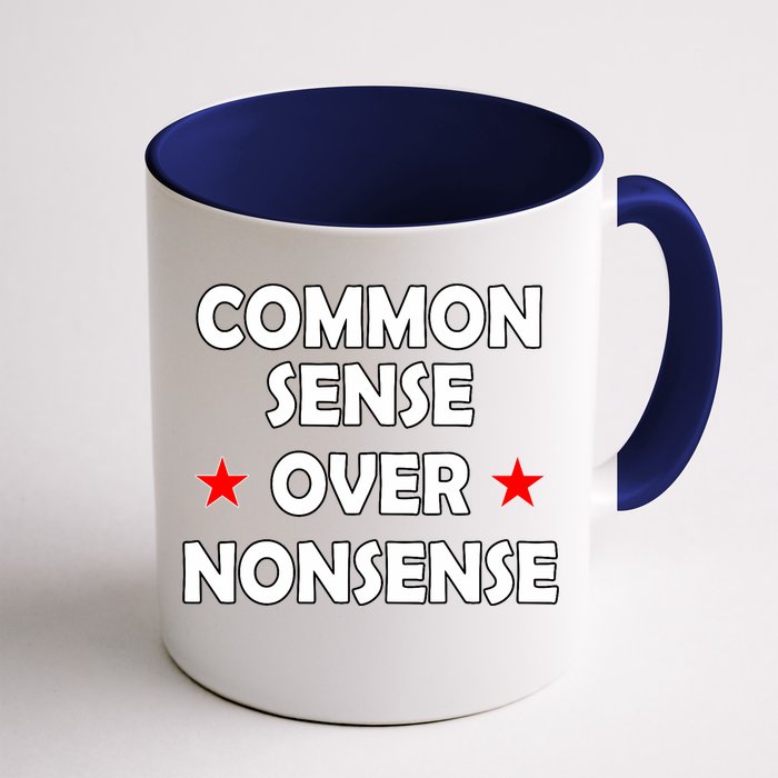 Common Sense Over Nonsense American Election Designs Front & Back Coffee Mug