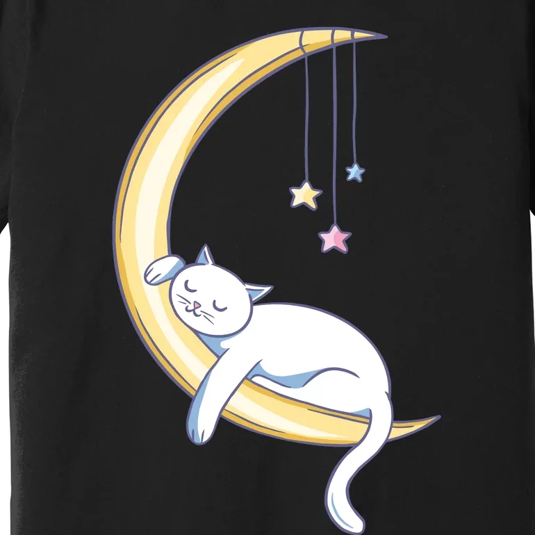 Cat Sleeping On Moon Premium T-Shirt