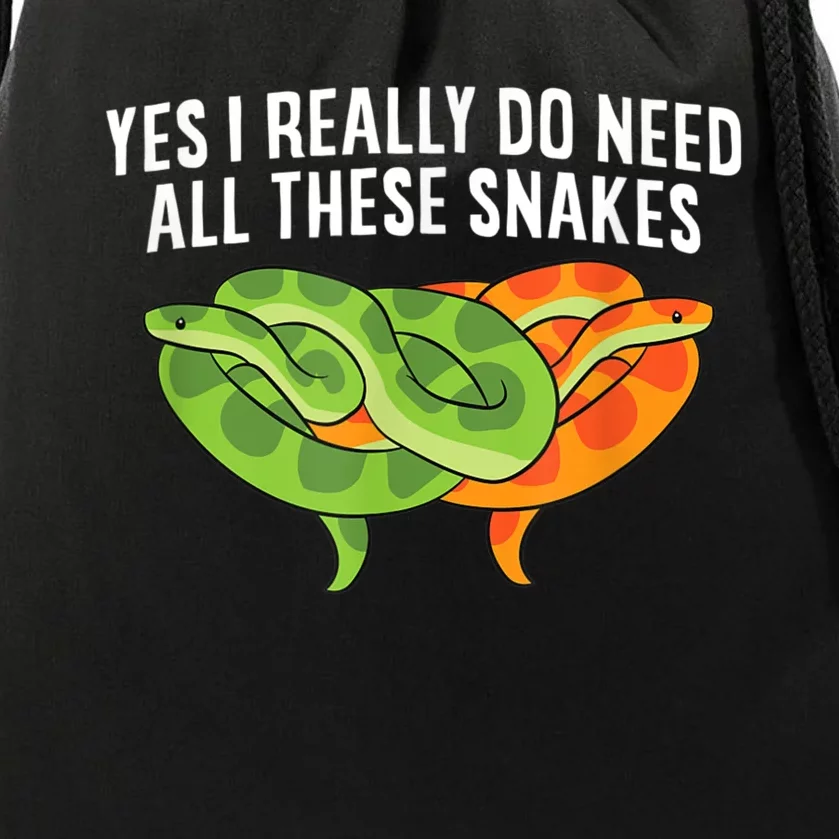 Cute Snake Owner Yes I Really Do Need All These Snakes Drawstring Bag