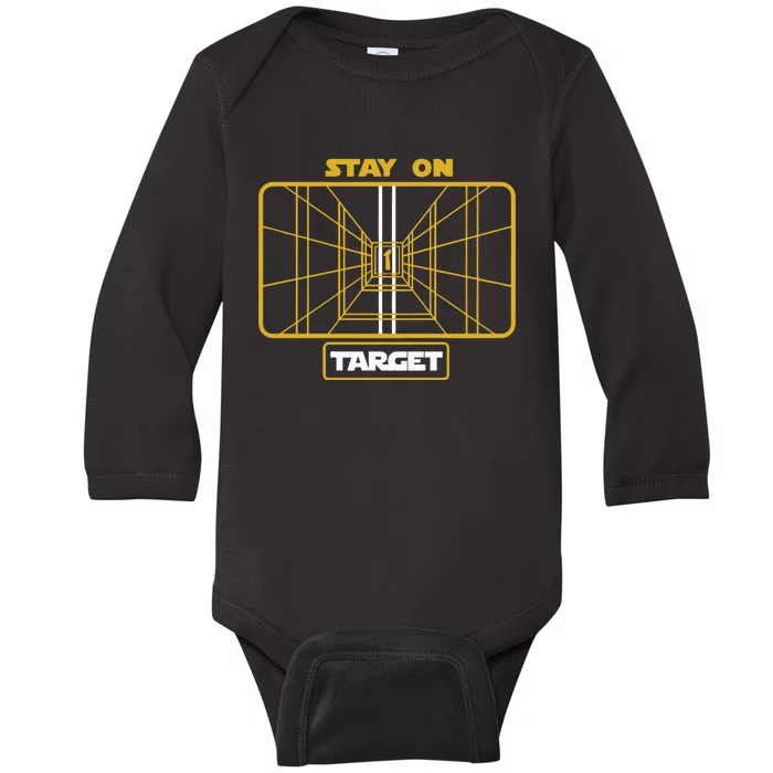 Cheeseheadtv Stay On Target Baby Long Sleeve Bodysuit