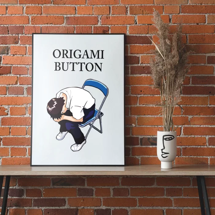 Chair Shinji Origami Button Poster