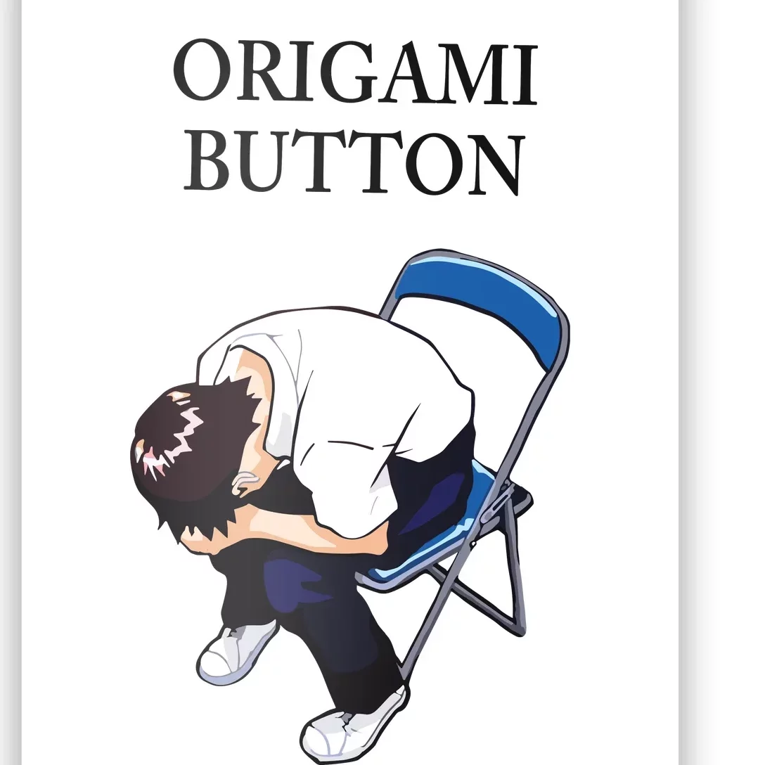 Chair Shinji Origami Button Poster