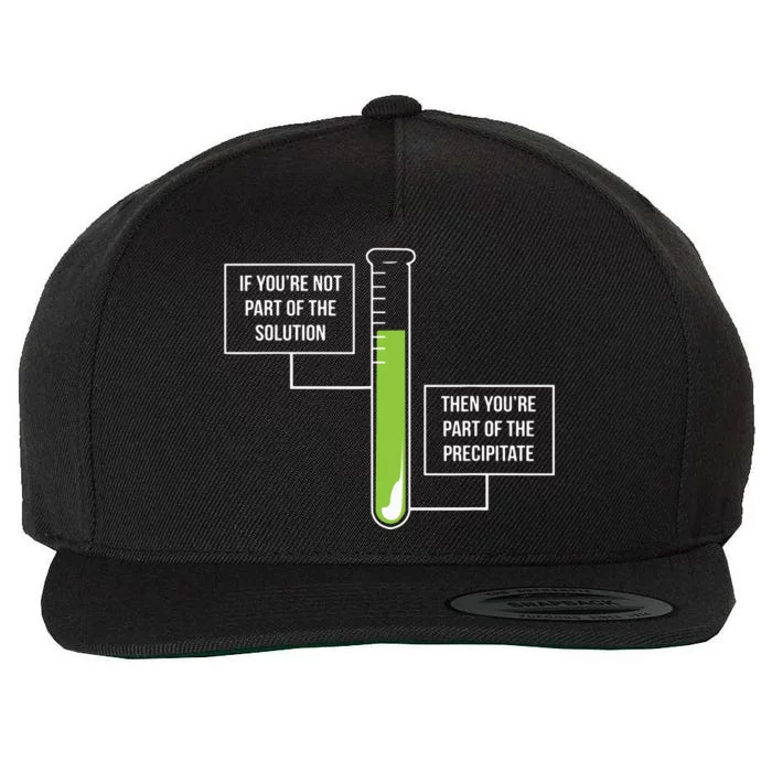 Chemistry Solution Or Precipitate Funny Chemist Wool Snapback Cap