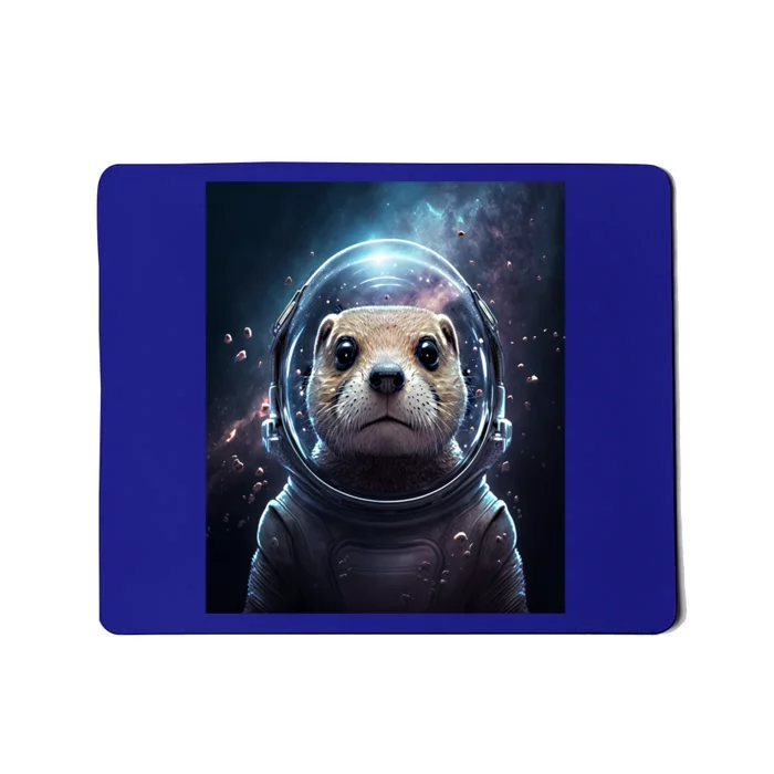 Cool Sea Otter In Space Otter In Space Suit Cool Gift Mousepad