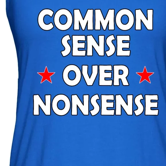 Common Sense Over Nonsense Ladies Essential Flowy Tank