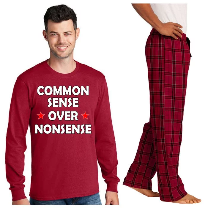 Common Sense Over Nonsense Long Sleeve Pajama Set