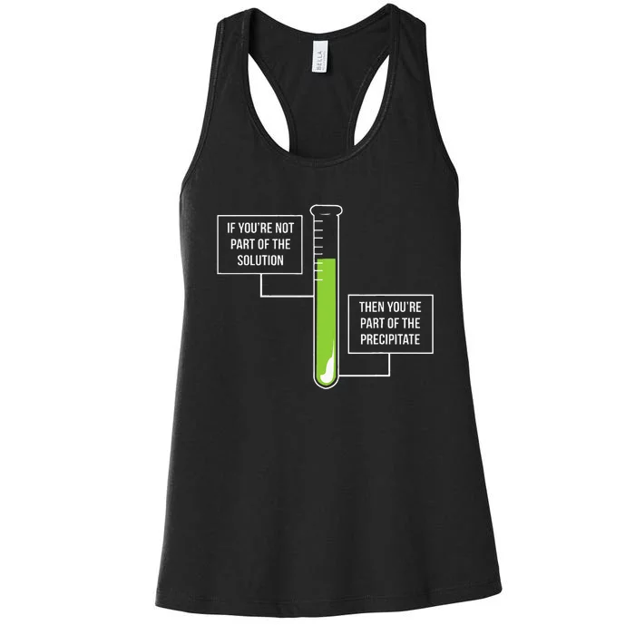 Chemistry Solution Or Precipitate Funny Chemist Women's Racerback Tank