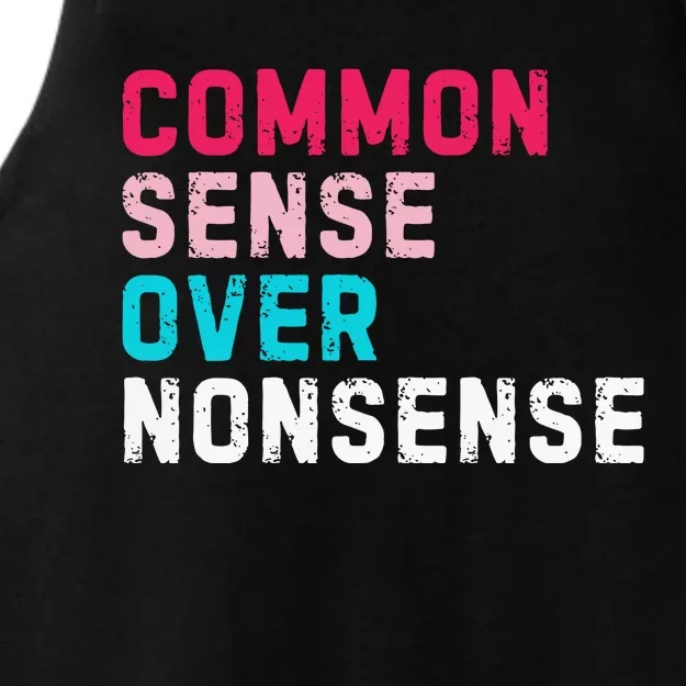 Common Sense Over Nonsense Ladies Tri-Blend Wicking Tank