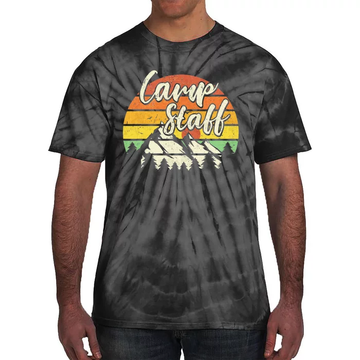 Camp Staff Outdoor Sunset Summer Camping Tie-Dye T-Shirt