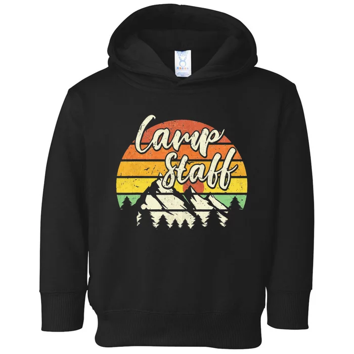 Camp Staff Outdoor Sunset Summer Camping Toddler Hoodie