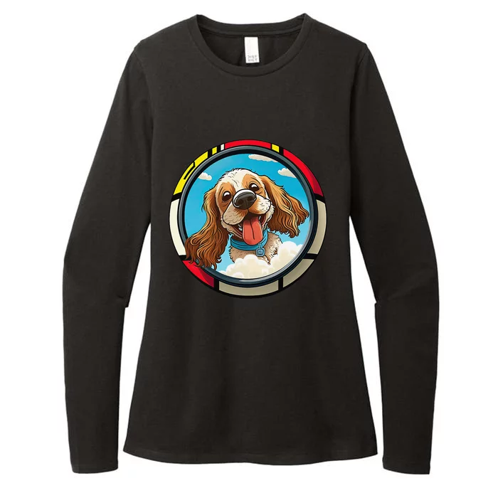 Cocker Spaniel Owner Cartoon of a Cocker Spaniel Womens CVC Long Sleeve Shirt