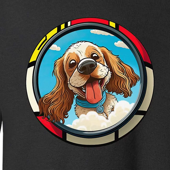 Cocker Spaniel Owner Cartoon of a Cocker Spaniel Toddler Sweatshirt